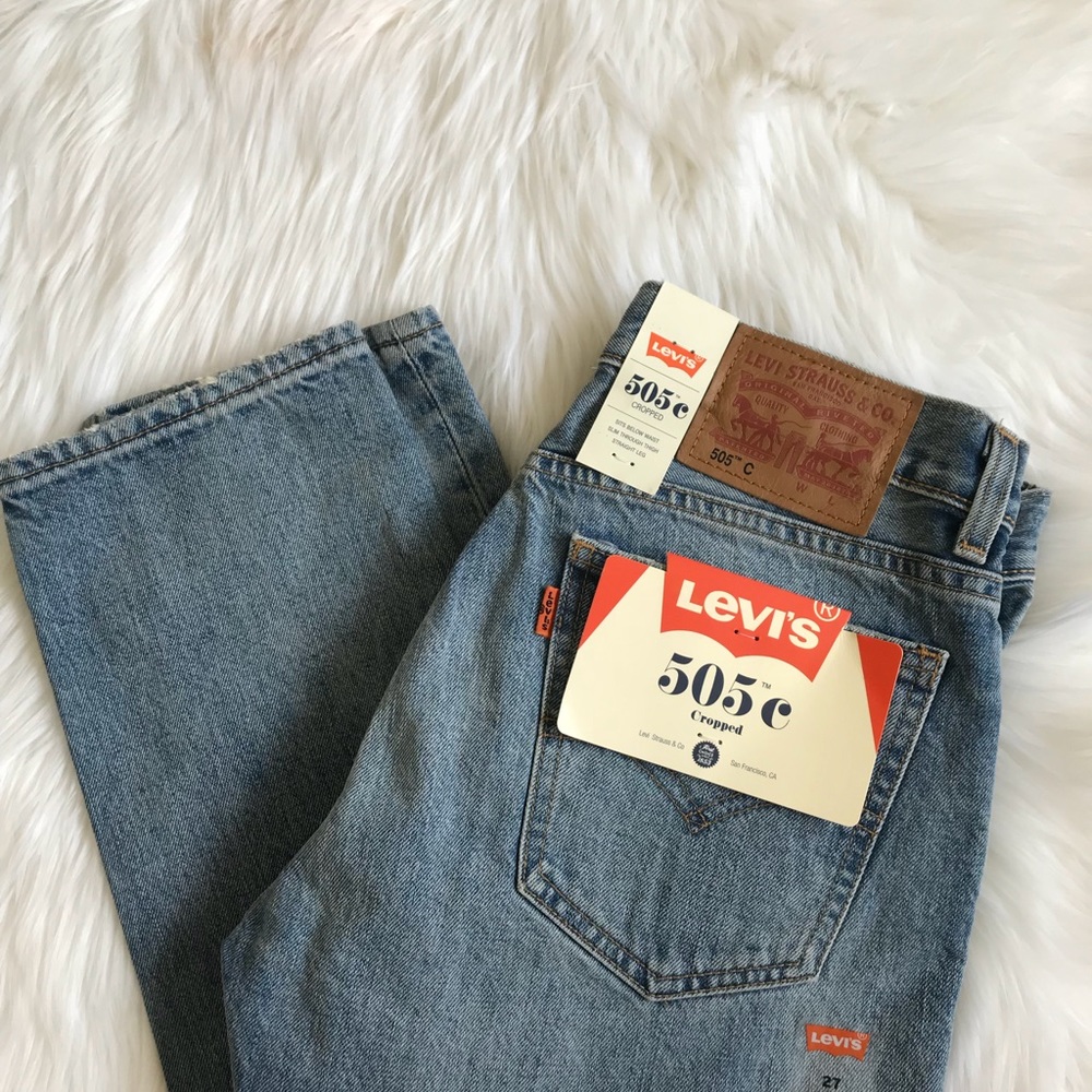 NWT Womens Levi’s 505c cropped jeans - Picture 6 of 8